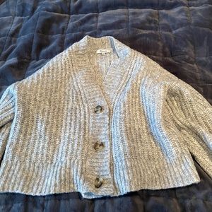Madewell gray cropped cardigan